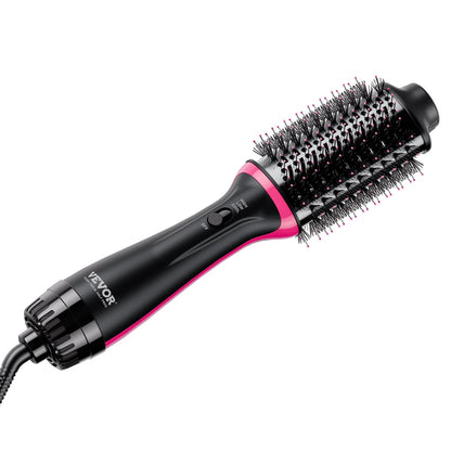 VEVOR Hair Blow Dryer Brush Dual Voltage Hot Air Styler with 2.56 Oval Barrel