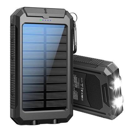 10000Mah Solar Charging Power Bank for Summer Fall Gift, Dual USB Output Port Multicharger Power Bank with Flashlight, Portable Wireless Car Charger, Solar Power Bank Charger for Iphone, Smartphone Charging Accessories, Stocking Fillers